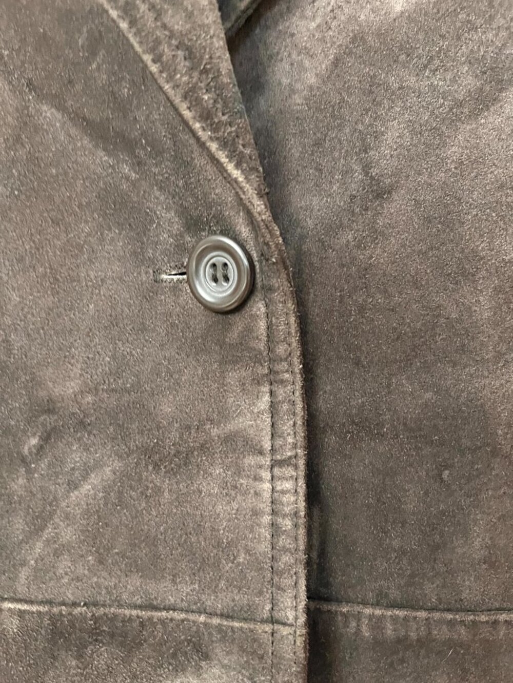 Liz Claiborne chocolate brown suede blazer for women in size M. - Picture 3 of 6